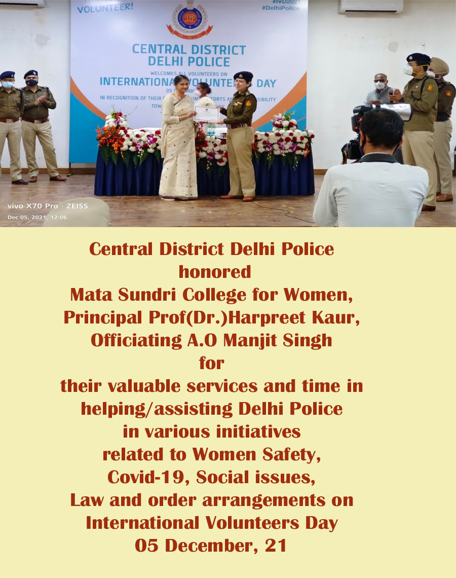 International Volunteers Day Honour