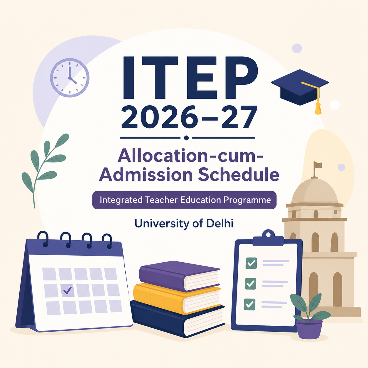 ITEP 2026–27: Allocation-cum-Admission Schedule Announced
