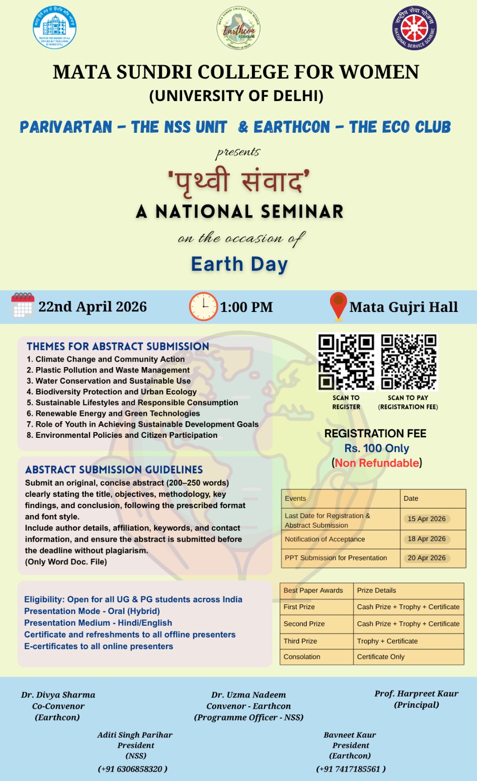 Earth Day Seminar